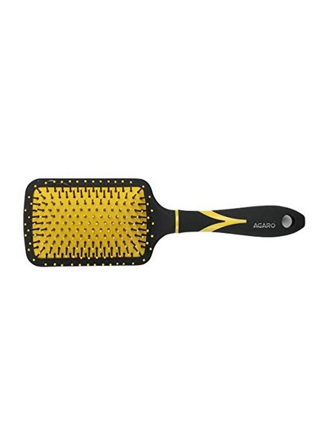 AGARO Breeze Paddle Hair Brush Black And Yellow - Image 3