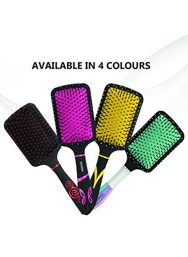 AGARO Breeze Paddle Hair Brush Black And Yellow - Image 4