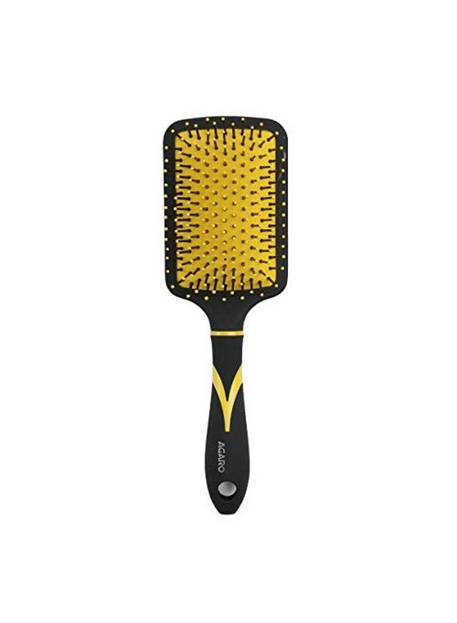 AGARO Breeze Paddle Hair Brush Black And Yellow - Image 1