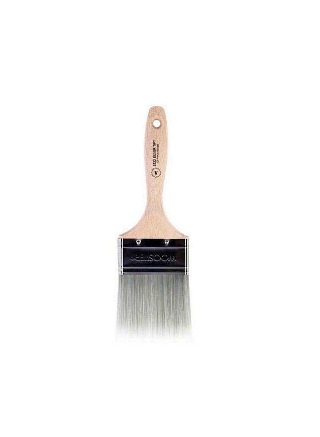 Wooster Silver Tip Polyester High Production Varnish Brush Silver and Beige 3 Inch 0052220030 - Image 2