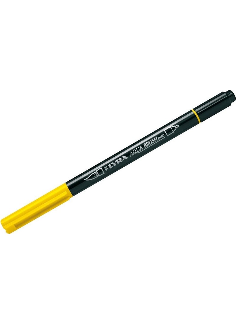 Lyra Aqua Brush Pen Duo Brush Tip Drawing Pen Yellow 