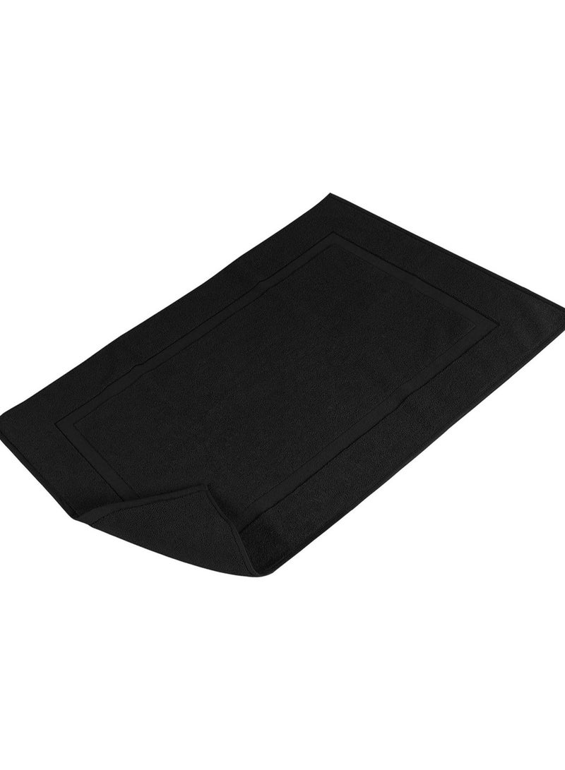 Bliss Casa - Bath Mats (2 Pack, 50 x 80 cm) - 1000 GSM Bathroom Mat for Toilets, Super Soft and Extra Absorbent Floor Mats For Elegant Look (Black) - Image 3