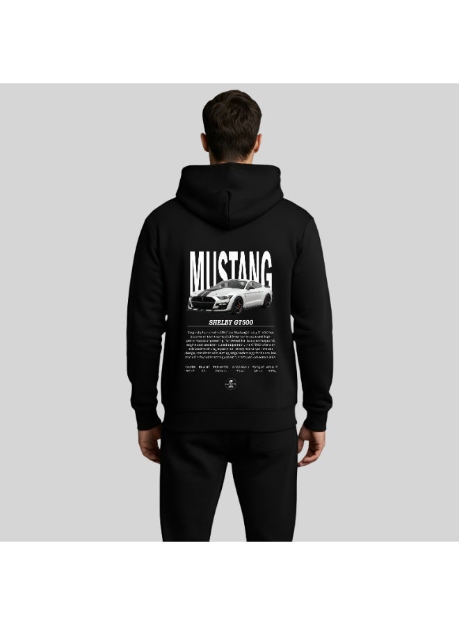 Khamsify Premium GT500 Edition Hoodie – Heavyweight Cotton Streetwear Pullover – High-Performance White Muscle Car Back Print Casual Sweatshirt - Image 2