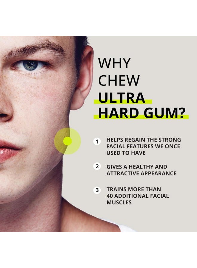 Jawliner ® - رواد أقوى علكة لتشكيل الفك اليدوية 15x أصعب تشمل تدريب لمدة 12 أسبوعًا - علكة صلبة بنكهة النعناع خالية من السكر - جهاز تمرين الفك لتقنية ميوينغ - علكة لتشكيل الفك (عبوة لمدة شهرين) - Image 3