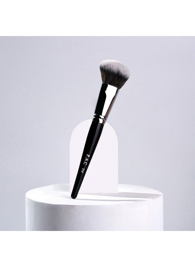 PAC - Blush Brush 214 Synthetic Bristle Makeup Brush Blending Brush For Setting Powder Formulation Medium Coverage Application Black 1 Brush - Image 1