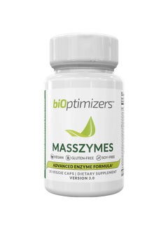BiOptimizers Masszymes Complete Digestive Enzymes Supplement For Gut Health Bloating Relief For Men And Women Lipase Amylase Bromelain Digestive Enzymes (30 Capsules)  - Image 2