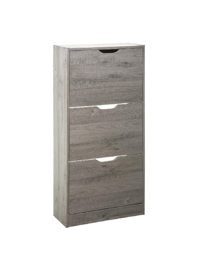 حامل ماكينة تحضير رفوف أحذية تصميم عصري مستطيلة 3 طبقات رمادي 119 x 60 x 23.3 سم 160392A - Image 1