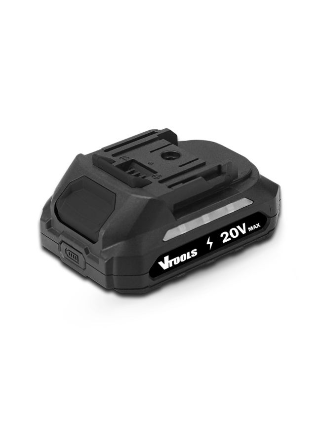 VTOOLS 20V 2.0Ah Li-ion Battery Pack with Dual LED Indicators