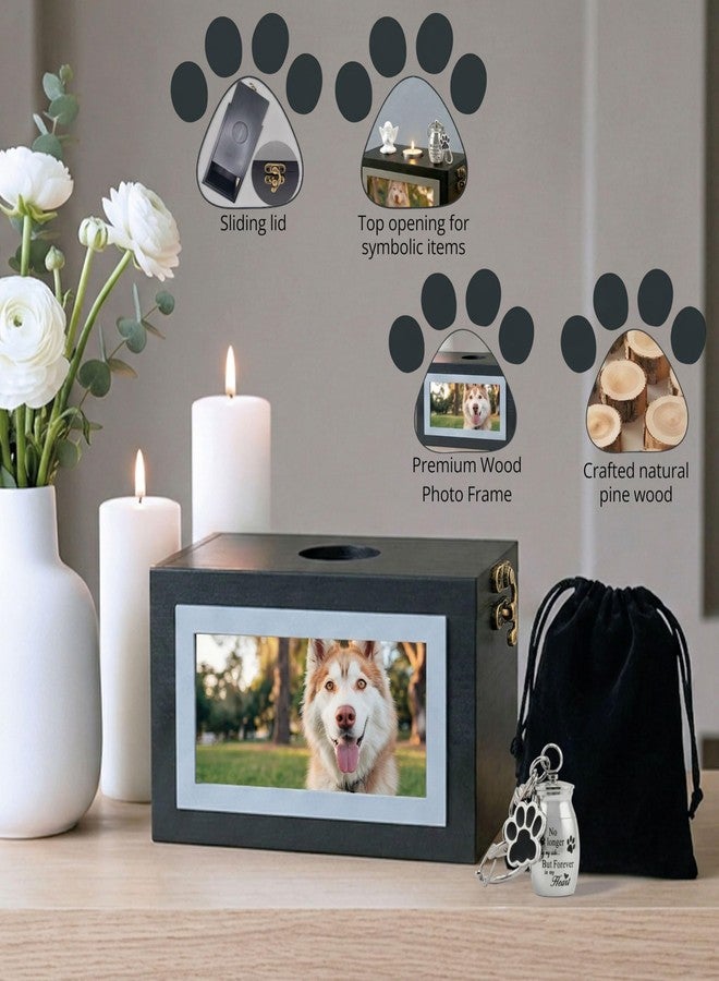 Pet Memorial Dog urn - Pet Urns for Dogs or Cat - Urn Ashes Memorial Set with Photo Frame and Accessories - Image 3