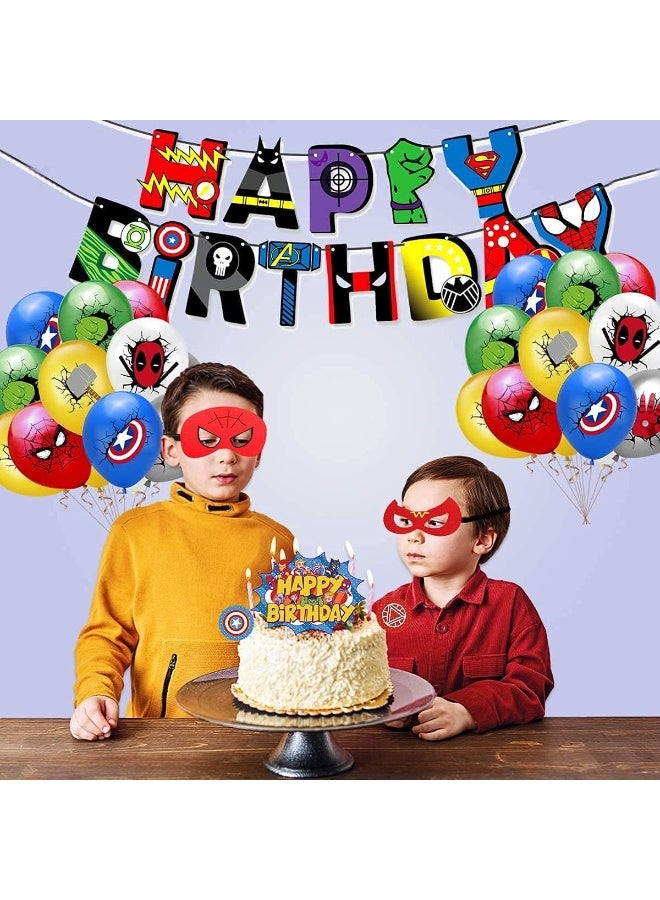 Bukela 44 Pack Super Hero Birthday Party Decorations Set,Superhero Party Supplies,Avengers Party Decoration,Superhero Themem Party Supplies,Kids Party Supplies for Boys Theme Party Favor (Superhero) - Image 5