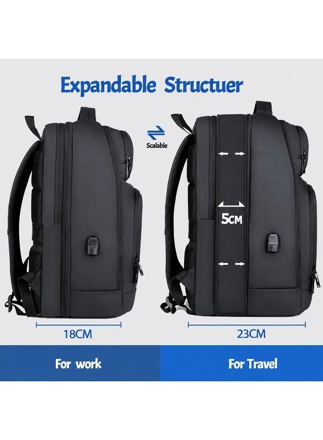 SamoDani Laptop Backpack Large Bag Expandable, 15.6, 16 inch laptop for School, Business, travel, formal and casual, for men, boys, extra large, durable, elegant comfortable design, water resistant - Image 2