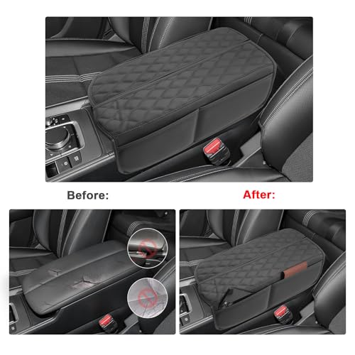 SXCY Compatible with 2025 Mazda CX50 Armrest Cover Suitable for Mazda CX-50 2025 Accessories 2023 2024 2025 CX50 Center Console Cover(Wavy Texture) - Image 2