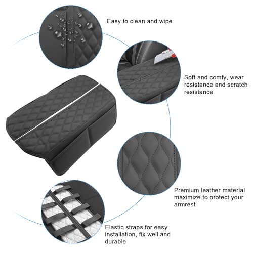 SXCY Compatible with 2025 Mazda CX50 Armrest Cover Suitable for Mazda CX-50 2025 Accessories 2023 2024 2025 CX50 Center Console Cover(Wavy Texture) - Image 5