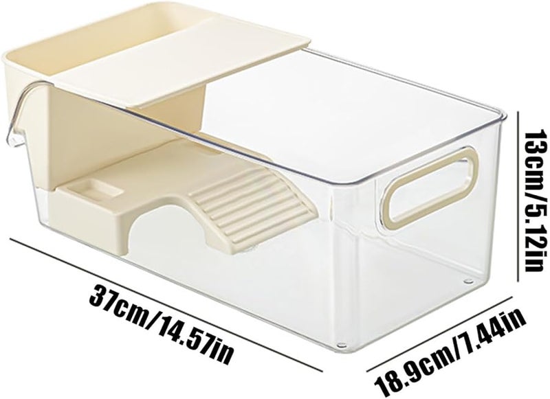 Clear Turtle Tank with Basking Stage Ventilated Habitat for Reptiles Crabs Fish - Image 3