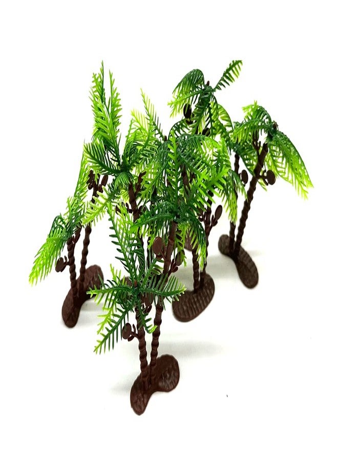 ذي يو إم 24 أشجار نخيل بلاستيكية صغيرة اصطناعية، 6 قطع - Image 2