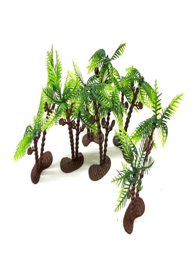 ذي يو إم 24 أشجار نخيل بلاستيكية صغيرة اصطناعية، 6 قطع - Image 1