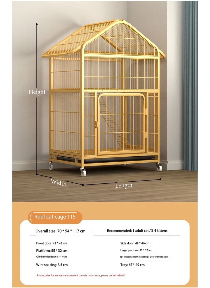 GT-Wheel Cat cage Playpen Box Pet Dog Cages Enclosure Adjustable with Leak Proof Pan and Locking Wheels(3-Tier)  - Image 3