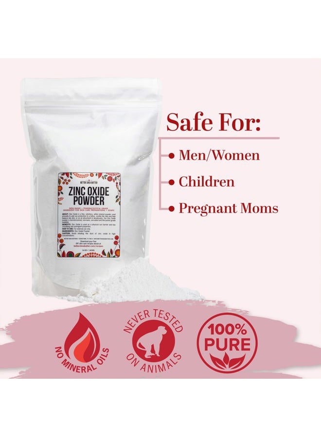 Better Shea Butter Zinc Oxide Powder | Uncoated, Non Nano Zinc Oxide | Pure, Pharmaceutical Grade | Use in Homemade Sunscreen Lotion | Diaper Rash Cream, Deodorant DIY, Zinc Oxide Ointment | 1 LB by Better Shea Butter - Image 3