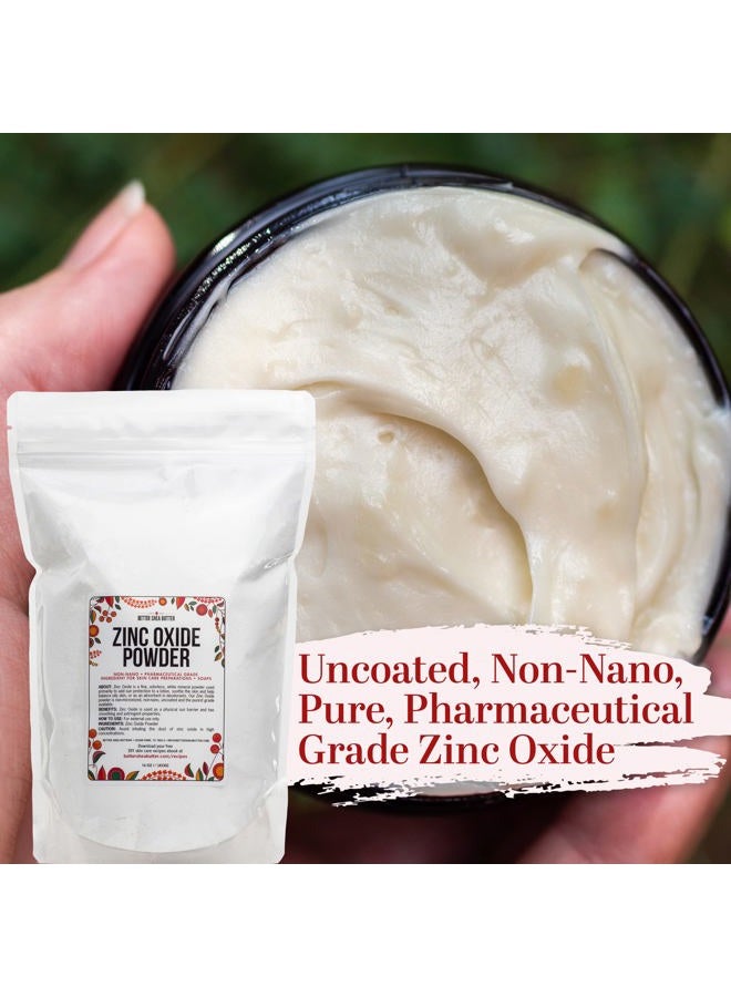 Better Shea Butter Zinc Oxide Powder | Uncoated, Non Nano Zinc Oxide | Pure, Pharmaceutical Grade | Use in Homemade Sunscreen Lotion | Diaper Rash Cream, Deodorant DIY, Zinc Oxide Ointment | 1 LB by Better Shea Butter - Image 2