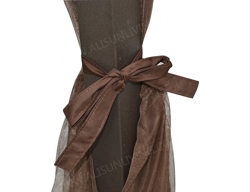 ALISUN Universal 12' x 12' Gazebo Mosquito Netting (Brown) - Image 4