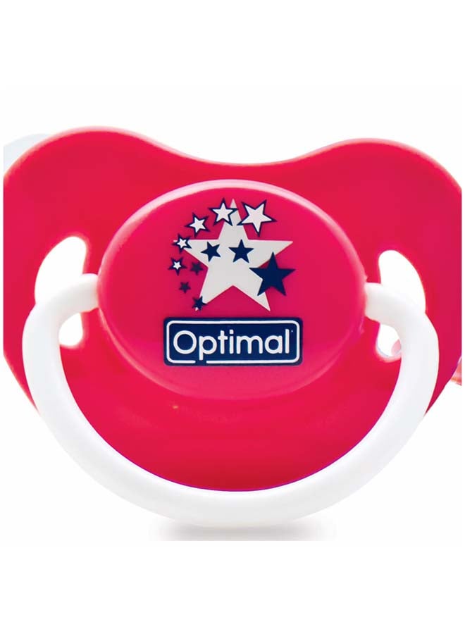 Optimal لهاية سيليكون مثالية للأطفال مع غطاء - 0+ أشهر | خالية من BPA | وردي ناعم - Image 3