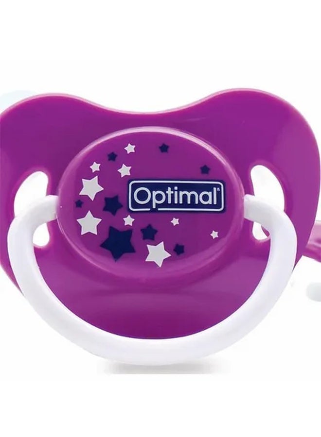 Optimal لهاية سيليكون مثالية للأطفال مع غطاء - 0+ أشهر | خالية من BPA | وردي ناعم - Image 4