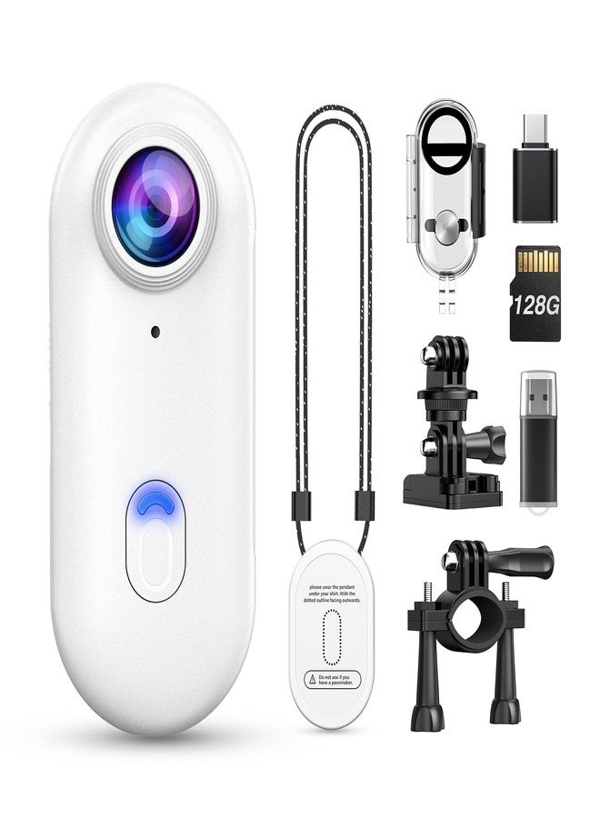 Losfom Z10 4K Action Camera, 128GB Wearable Sports Camera with Waterproof Case, Magnetic Clip, and Quick-Mount Accessories, Small Body Cam for Cycling, Diving, Travel, and Outdoor Adventures(WT128GB) - Image 1