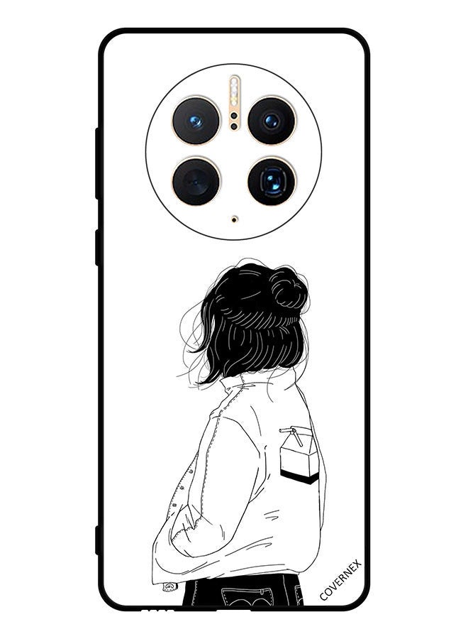 Covernex Protective Case Cover For Huawei Mate 50 Pro Girl Think Very Deep - Image 1