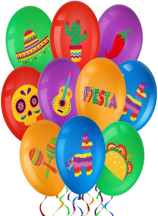 Aoriher 45 Pcs Fiesta Balloons Mexican Cinco De Mayo Balloons Taco Party Decoration for Fiesta Party Mexican Decorations Wedding, Birthday Favor Supplies - Image 1