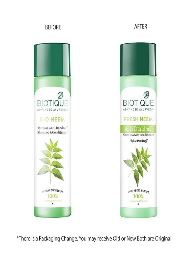 Biotique Bio Neem Margosa Anti Dandruff Shampoo and Conditioner, 190ml - Image 2