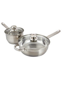 Wilson Wilson Stainless Steel 12-Piece Cookware Set - Casserole, Saucepan, Fry Pan | Heavy Duty With Stainless Steel Handle  - Image 3