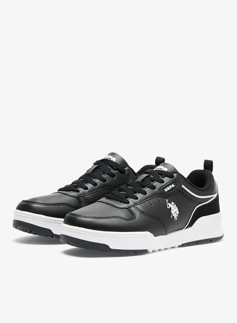 U.S. Polo Assn. Men's Black Sneakers - Lightweight Modern Design Shoes, Comfortable Everyday Casual