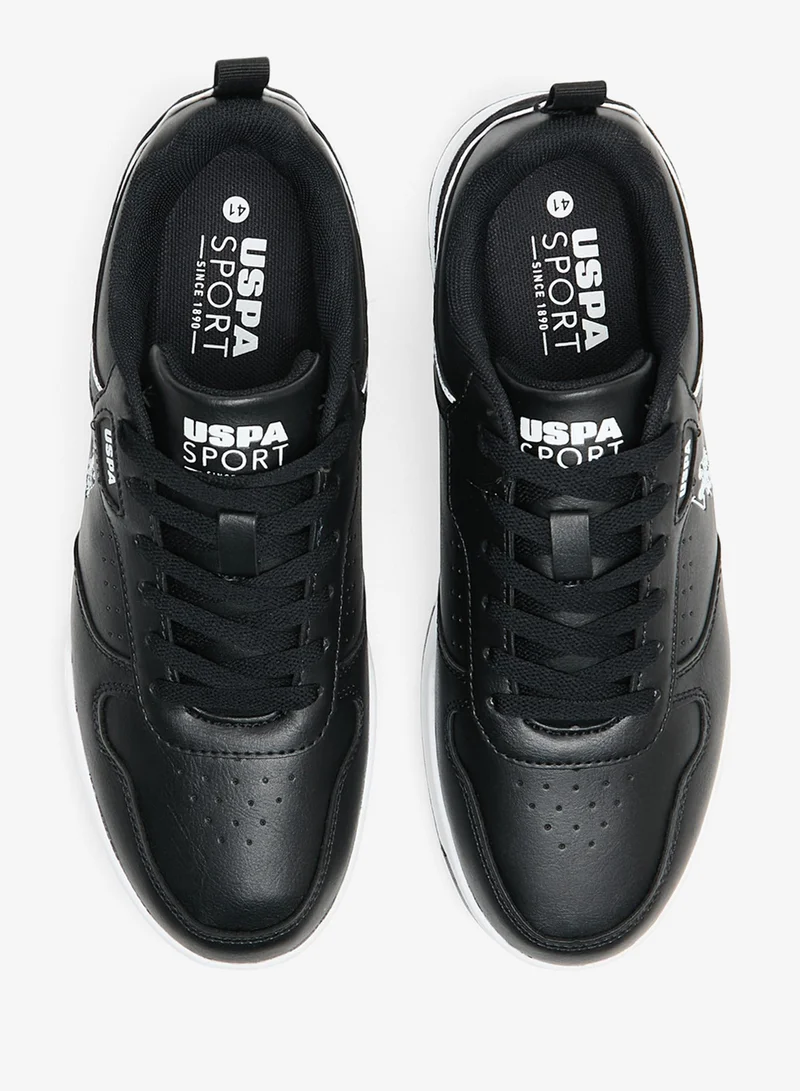 U.S. Polo Assn. Men's Black Sneakers - Lightweight Modern Design Shoes, Comfortable Everyday Casual