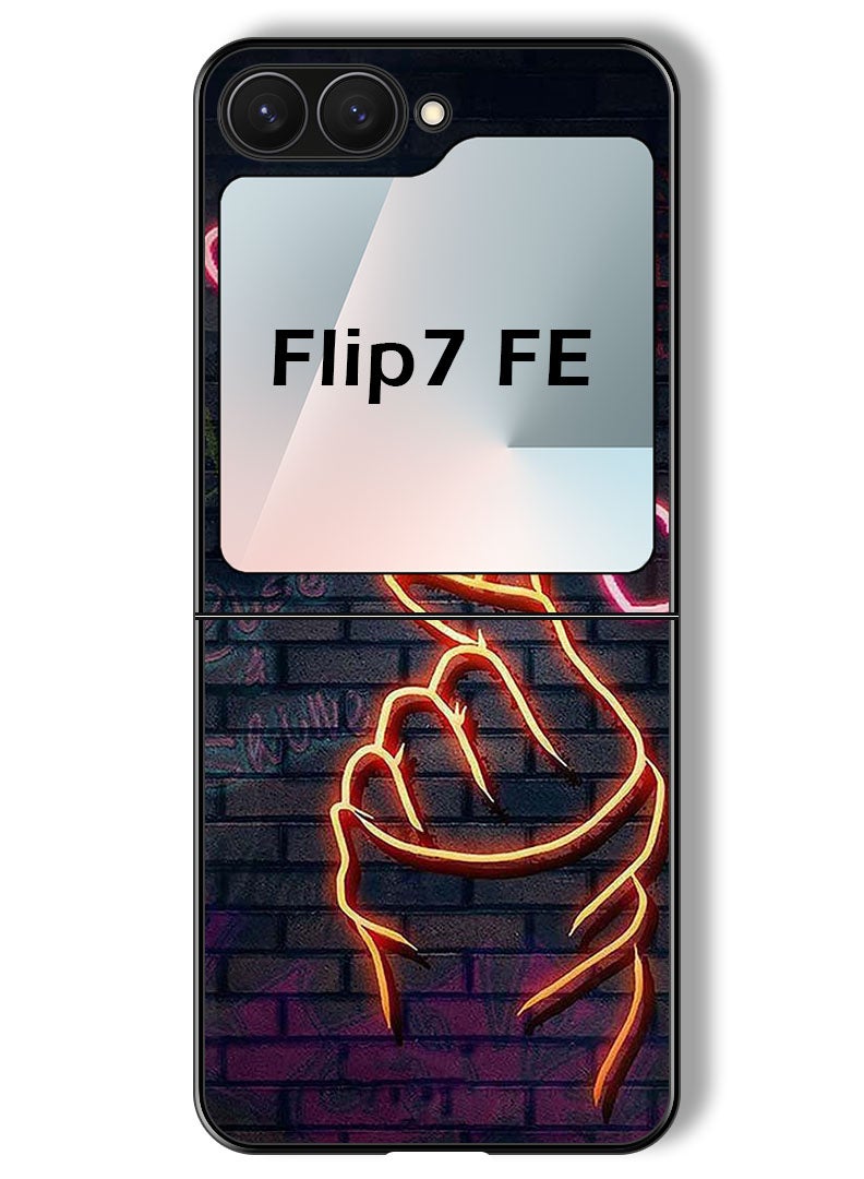 Theodor Case Compatible with Samsung Galaxy Z Flip 7 FE 6.7 Inch Protection Shockproof Bumper Cover Snap Of A Finger - Image 1