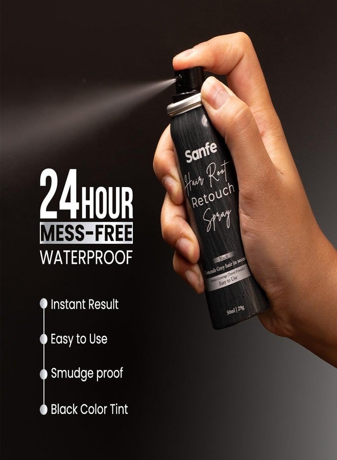 Sanfe Hair Root Retouch Up Spray | Instant Grey Coverage | Natural-Looking Finish | Smudge-Proof | Quick Dry | For Women & Men | Easy-to-Use Hair Color Touch Up Spray for Roots, 50ml - Image 5