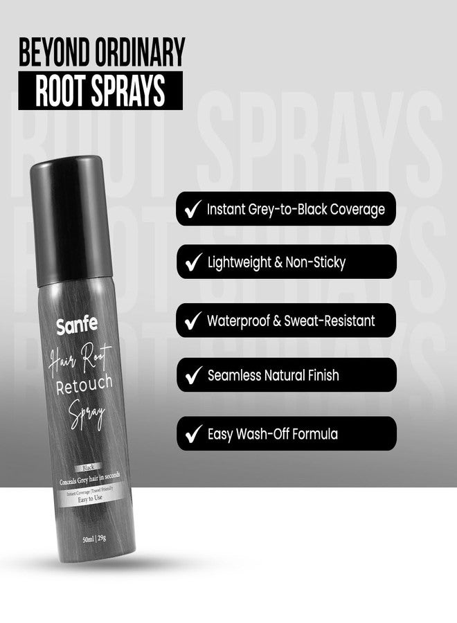 Sanfe Hair Root Retouch Up Spray | Instant Grey Coverage | Natural-Looking Finish | Smudge-Proof | Quick Dry | For Women & Men | Easy-to-Use Hair Color Touch Up Spray for Roots, 50ml - Image 4