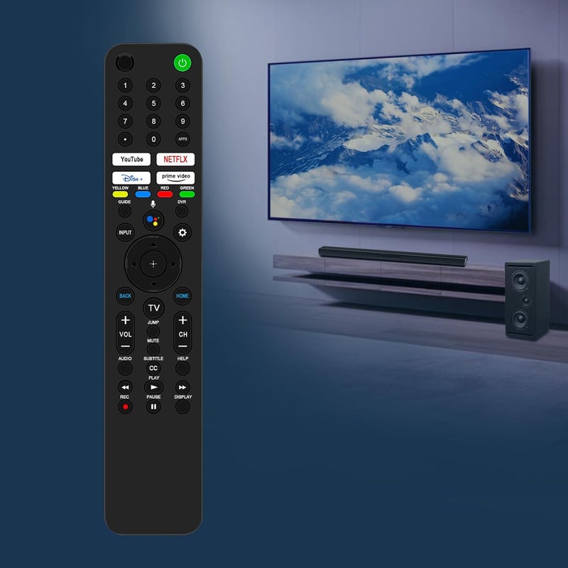 ألكميت RMF-TX520U 1-009-952-11 جهاز تحكم عن بعد صوتي بديل متوافق مع تلفزيون سوني الذكي KD-65X75K KD-50X80J XR-65X95J XR-75X95J XR-85X95J KD-43X85J KD-50X85J KD-55X85J KD-65X85J KD-75X85J KD-85X85J - Image 3