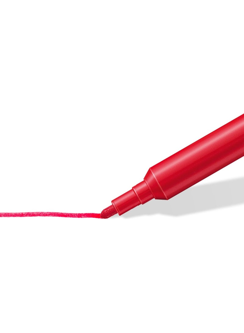 ستدلر قلم نوريس كلوب برأس رفيع من الألياف - عبوة من 12 قلمًا، ألوان متنوعة - Image 4