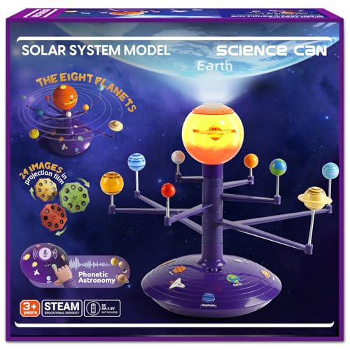 Science Can Solar System for Kids Talking Astronomy Solar System Model Kit Planetarium Projector with 8 Planets STEM Space Toys for 3 4 5 Years Old Boys Girls - Image 1