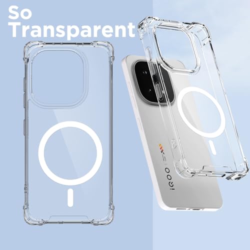 Pikkme Back Cover for iQOO 15 5G Mag-Safe Shockproof PC + TPU Protective Case Magnetic Support Bumper Case (Transparent Mag-Safe) - Image 2