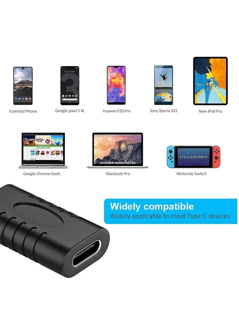 Generic - Type C Female to Female Adapter, Type C Extender, Type C to C Female Adapter, USB 3.1 Type C Adapter Extension Connector for Laptops Tablets Cell Phones - Image 1