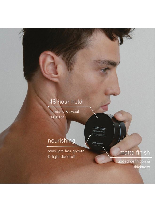 Jack Henry Hair Clay Styling Product, Add Thickness & Texture, 4 Ingredients, 1.6 oz - Image 4