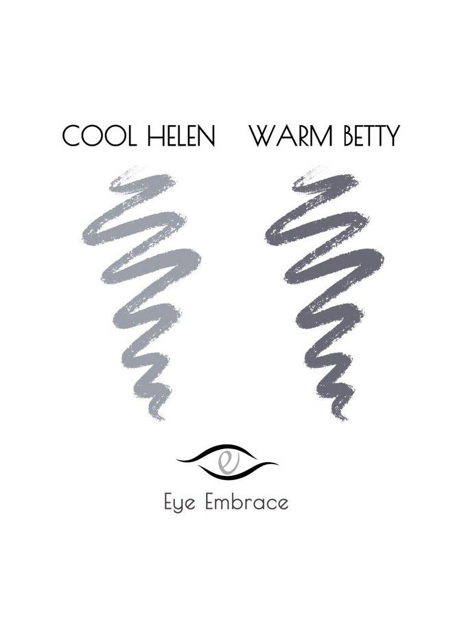 Eye Embrace Light Gray Eyebrow Pencils: Warm Betty & Cool Helen 2 Pack Bundle Waterproof DoubleEnded Automatic Angled Tip & Spoolie Brush CrueltyFree - Image 3