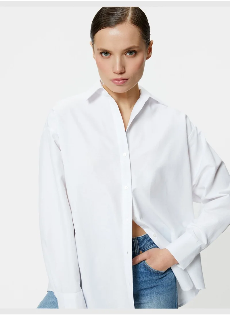 KOTON Long Sleeve Oversized Shirt