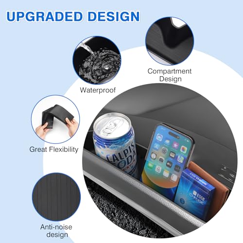 Canvcle Car Door Side Storage Box and Trash Can for 2023-2025 Toyota RAV4 Accessories Front Rear Door Insert Tray Organizer Door Slot Storage Protector Garbage Bin with Trash Bags 6PCS - Image 4