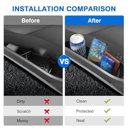 Canvcle Car Door Side Storage Box and Trash Can for 2023-2025 Toyota RAV4 Accessories Front Rear Door Insert Tray Organizer Door Slot Storage Protector Garbage Bin with Trash Bags 6PCS - Image 3