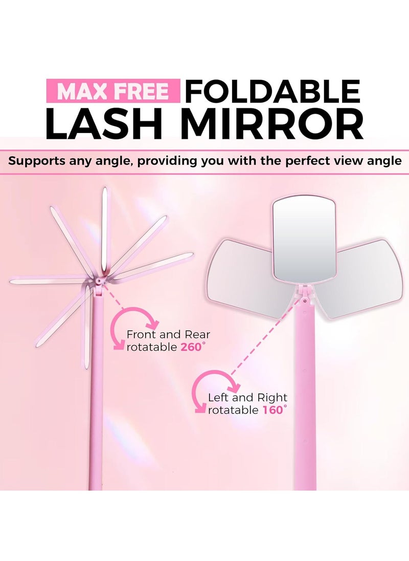 Generic - Flexible Large Square Lash Mirror, 270°Rotation, Lightweight Folding Makeup Cosmetic Inspection, Adjustable for Easy Check Lash - Image 1