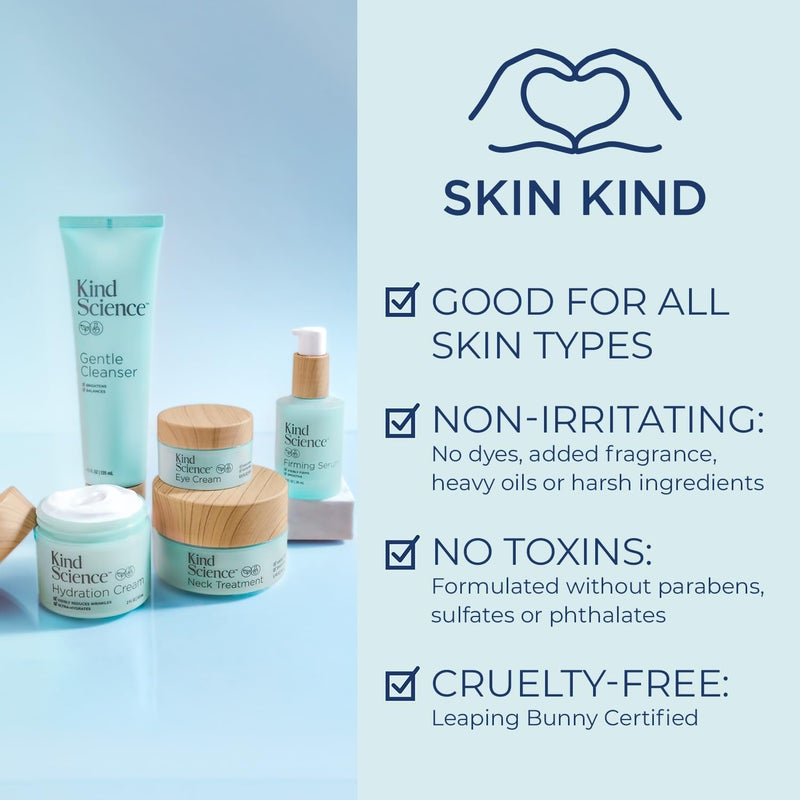Kind Science Neck Treatment - Neck Cream Visibly Firms, Lifts & Supports Natural Cell Turnover for Anti Aging Firming and Tightening - Paraben, Dye & Fragrance Free, Cruelty Free, 1.7 oz - Image 5
