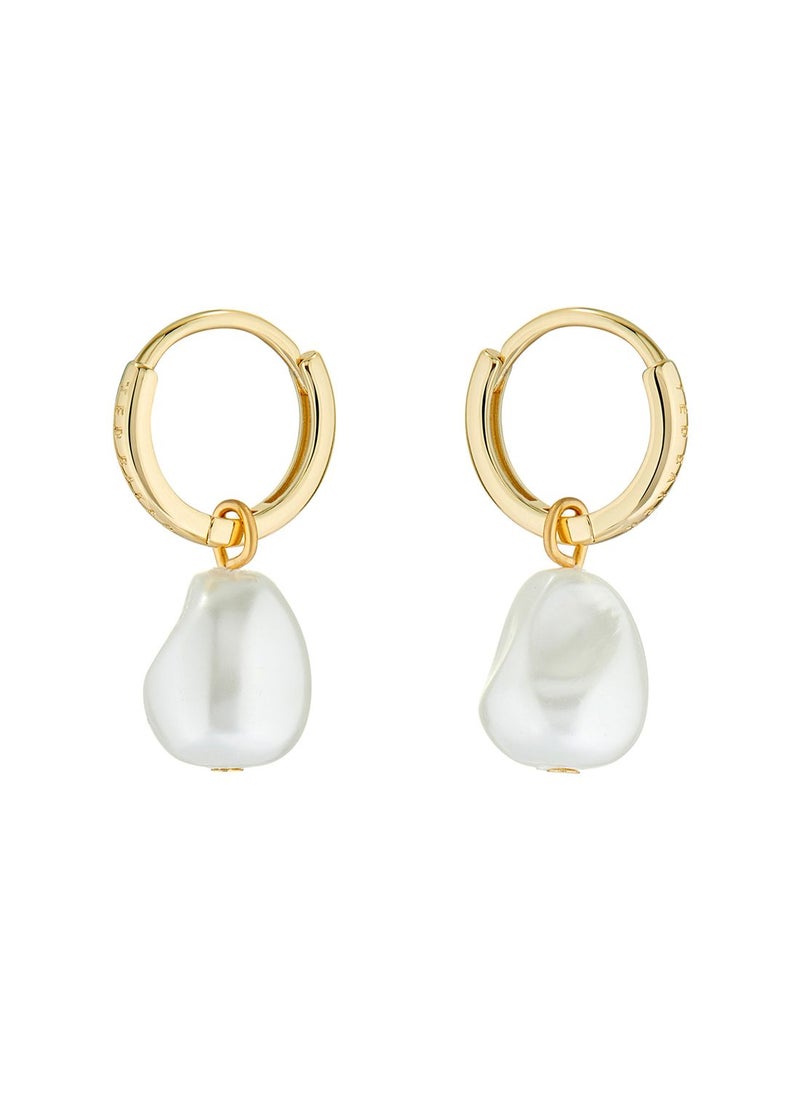Ted Baker Periaa Pearly Chain Huggie Earrings  - Image 1