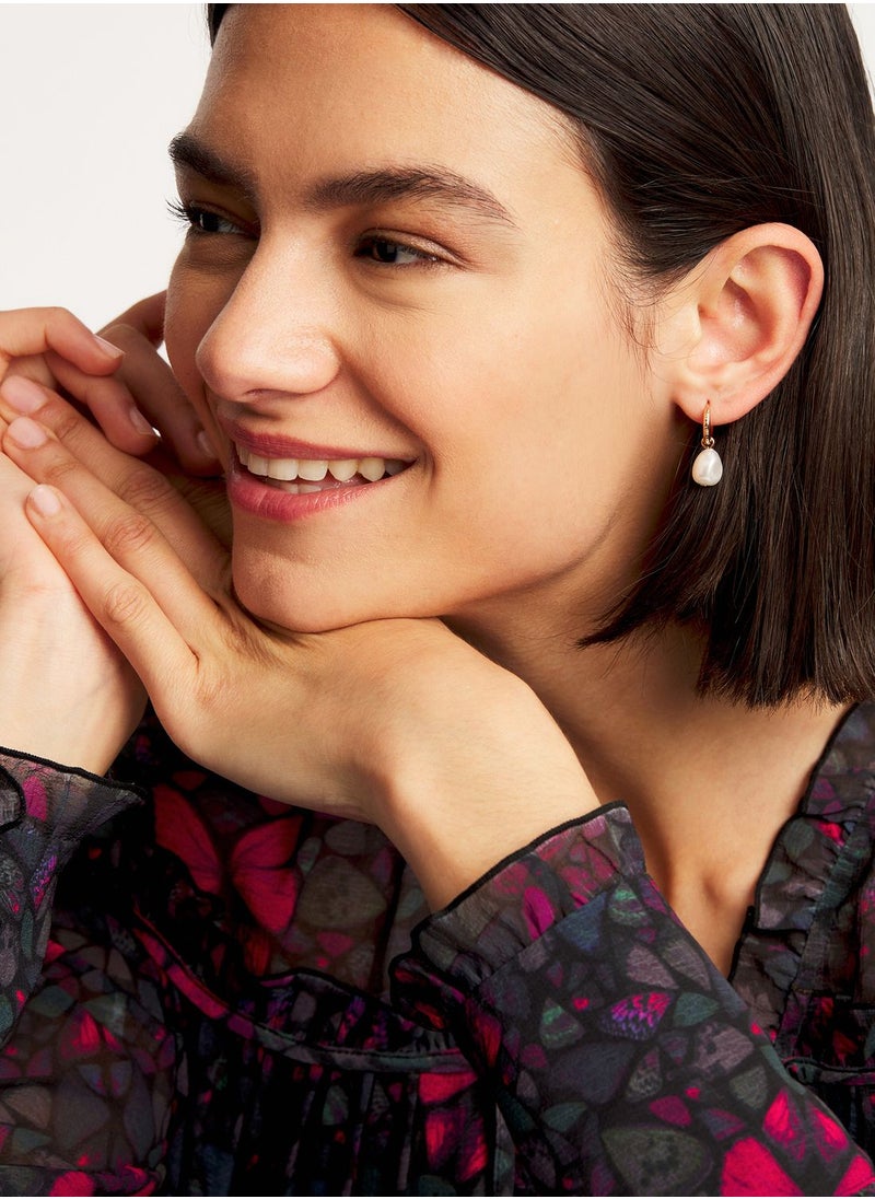 Ted Baker Periaa Pearly Chain Huggie Earrings  - Image 4